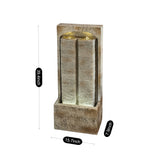 Modern Outdoor Water Fountain With LED Lights