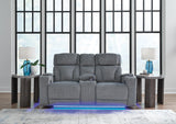 Studio Cave Power Reclining Sofa and Loveseat - PC49802U1