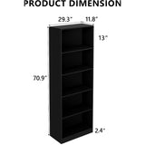 5 Tier Bookshelf Storage Cabinet With Anti-Tip Kit