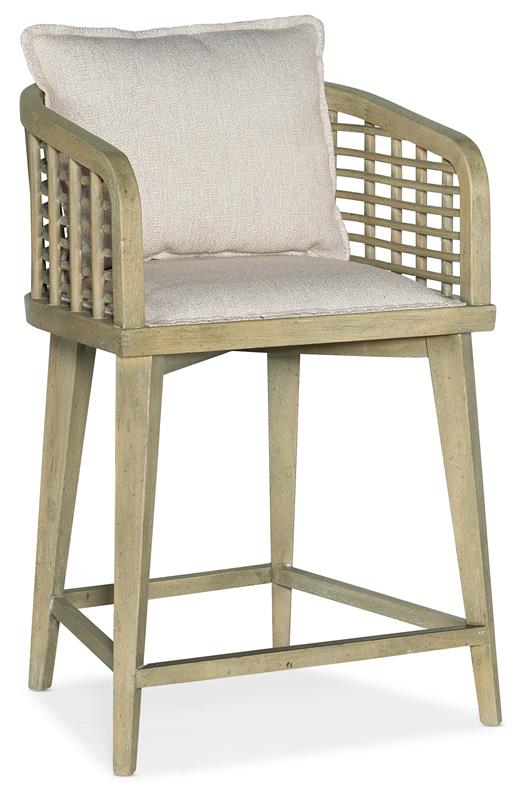 Surfrider Barrel Back Swivel Counter Stool - 6015-75350-80
