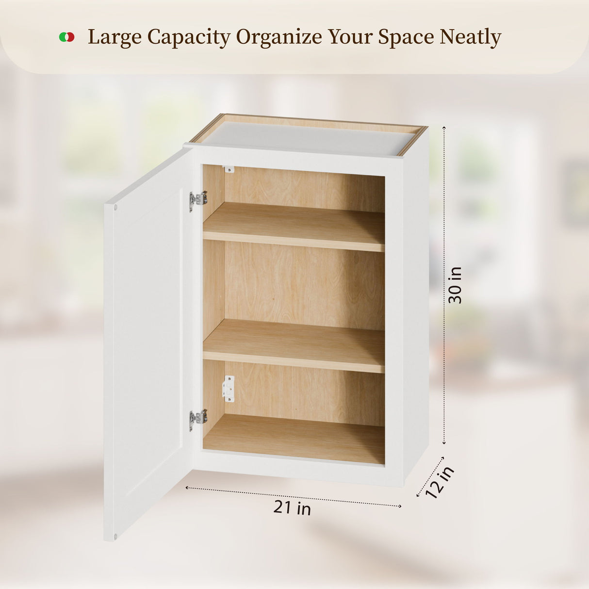 Shaker Cabinet With Soft-Close Door And Adjustable Shelves