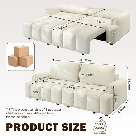 4 Seater Modern Couch With Seats Storage