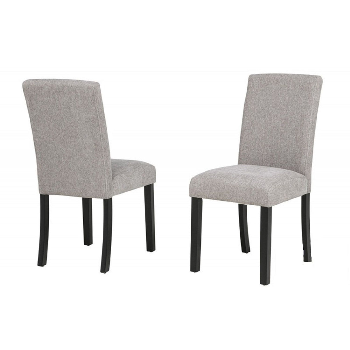 Upholstered Dining Room Kitchen Side Chairs (Set of 2) - Black / Gray