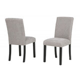 Upholstered Dining Room Kitchen Side Chairs (Set of 2) - Black / Gray