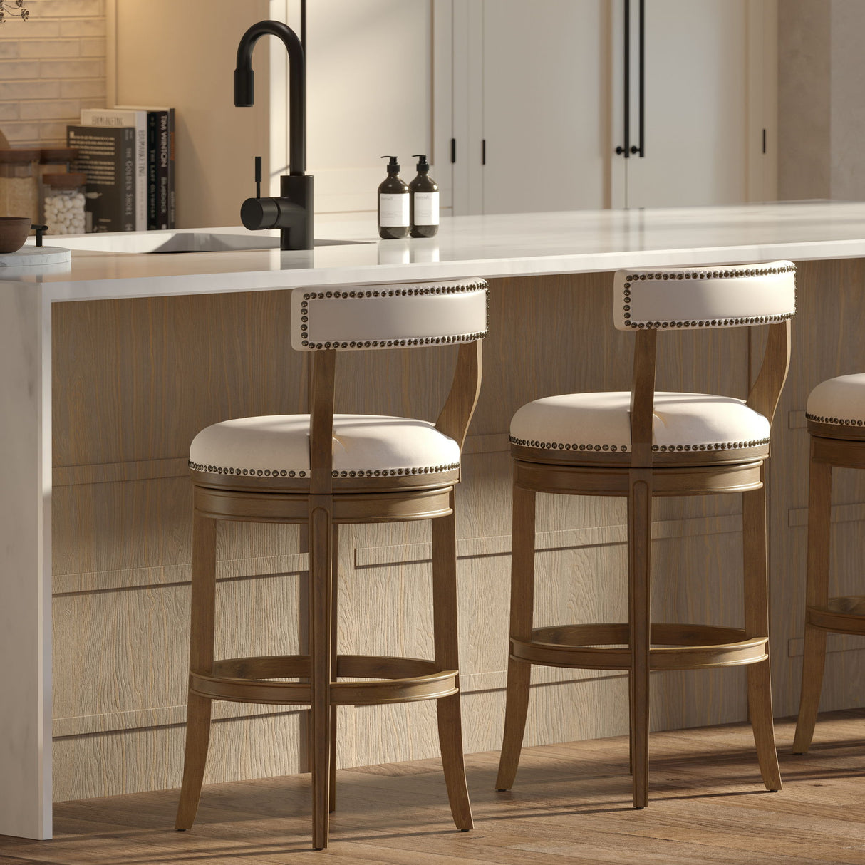 Stool & Upholstered Seat And Back