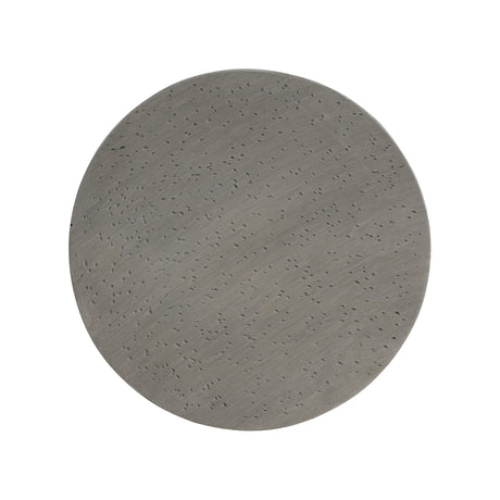 Modern Outdoor Lightweight Concrete Side Table With Hourglass Design - Light Gray