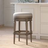 Rustic Elegance Backless Swivel Stool