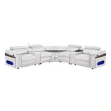 Nova - Sectional With Bluetooth Speaker, LED And Lifting Wine Cabinet