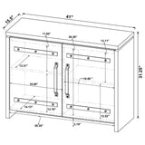 2 Door Accent Cabinet With Accents - Gray