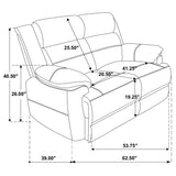 Worthington - Padded Arm Loveseat - Dark Brown