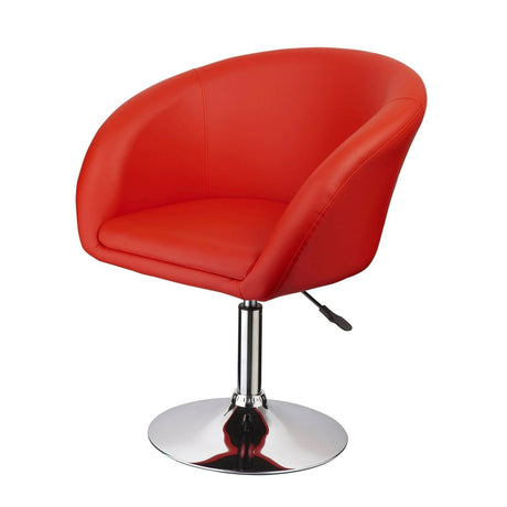 Adjustable Swivel Barrel Chair For Dining Room - Red