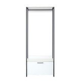 Fiona - Contemporary Wood And Metal Walk In Closet With Drawers