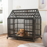 Heavy Duty Dog Crate Lockable Wheels