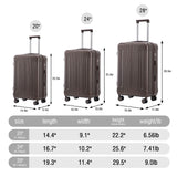 Spinner Luggage Set 20" / 24"/ 28", Lightweight Hard Shell With 360° Silent Wheels