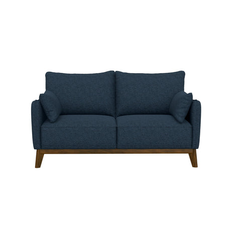 Loveseat With Flared Legs - Blue