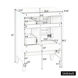Modern Bathroom Vanity With Sink, Freestanding Cabinet With Drawers And Shelves