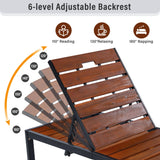 Outdoor Chaise With Adjustable Backrest