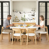 Round Extendable Dining Table Set With Chairs
