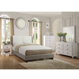 Bed Set With 2 Tone Upholstered Headboard
