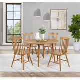 Finley - 5 Piece Dining Set With Round Table And Spindle Back Chairs
