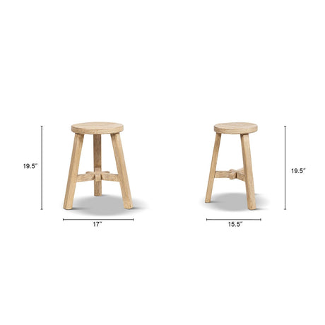 Linden - Round Stool - Light Brown