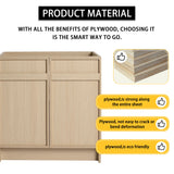 Freestanding Bathroom Vanity With Resin Sink & Soft Close Cabinet Doors