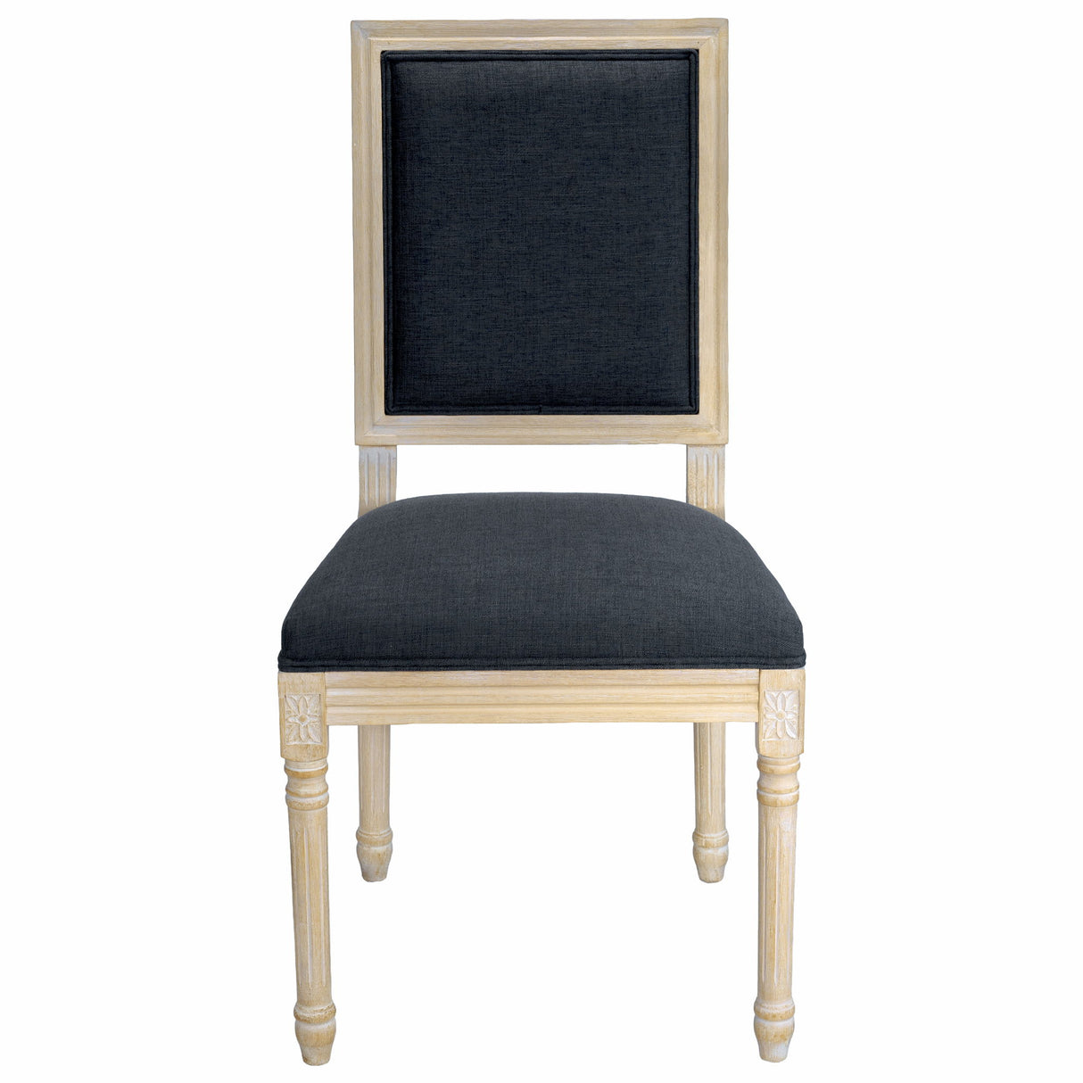 Dining Chairs With Upholstered Square Back (Set of 2)