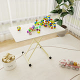 Adjustable Standing Table, Indoor & Outdoor Use, Portable With Adjustable Height - Off White / White