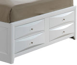 Modern Design Storage Bed With Bookcase Headboard