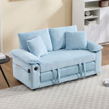 Upholstered Futon Convertible Floor Sofa Bed
