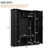 Hall Tree With 4 Side Cabinets