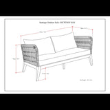 Santiago - Outdoor Sofa - Slate Gray