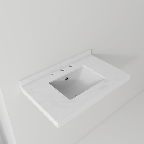Basin Sink, 0.6" Ultra Thin Profile, Triple Faucet Holes, Sink Only