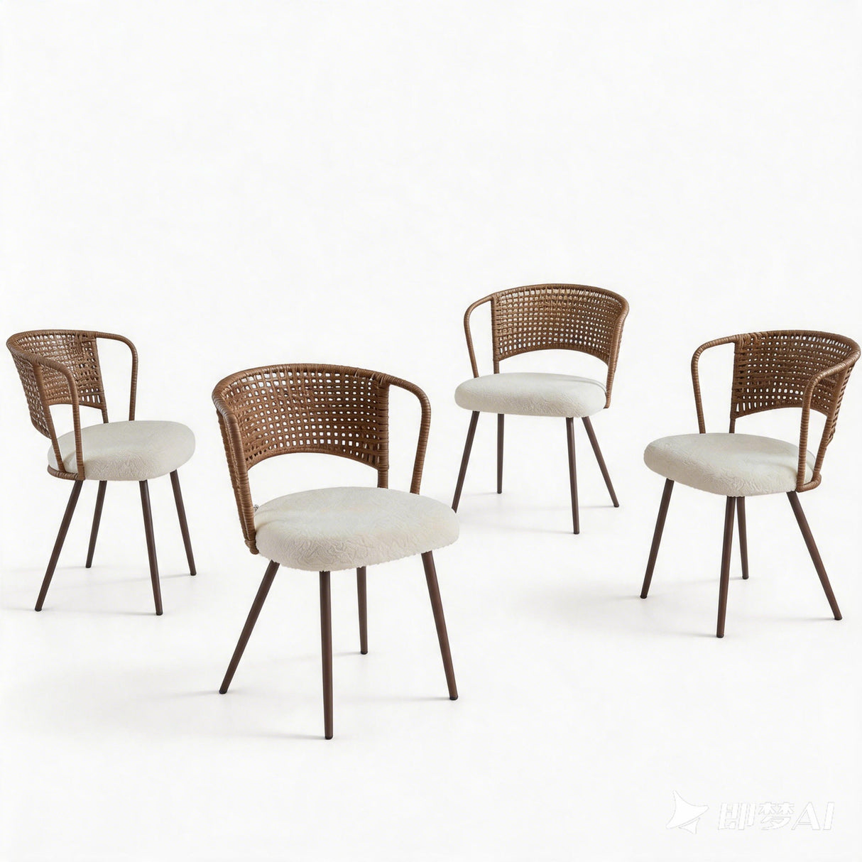 Farmhouse Style Wicker Dining Chair