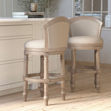 Barrel Back Stool With Swivel