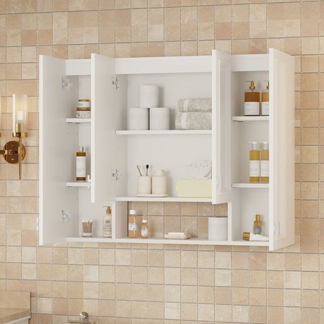 Wall Mounted Bathroom Cabinet With 5 Adjustable Shelves