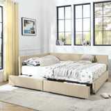 Upholstered Storage Tufted Bed Frame With Backrest And Armrests