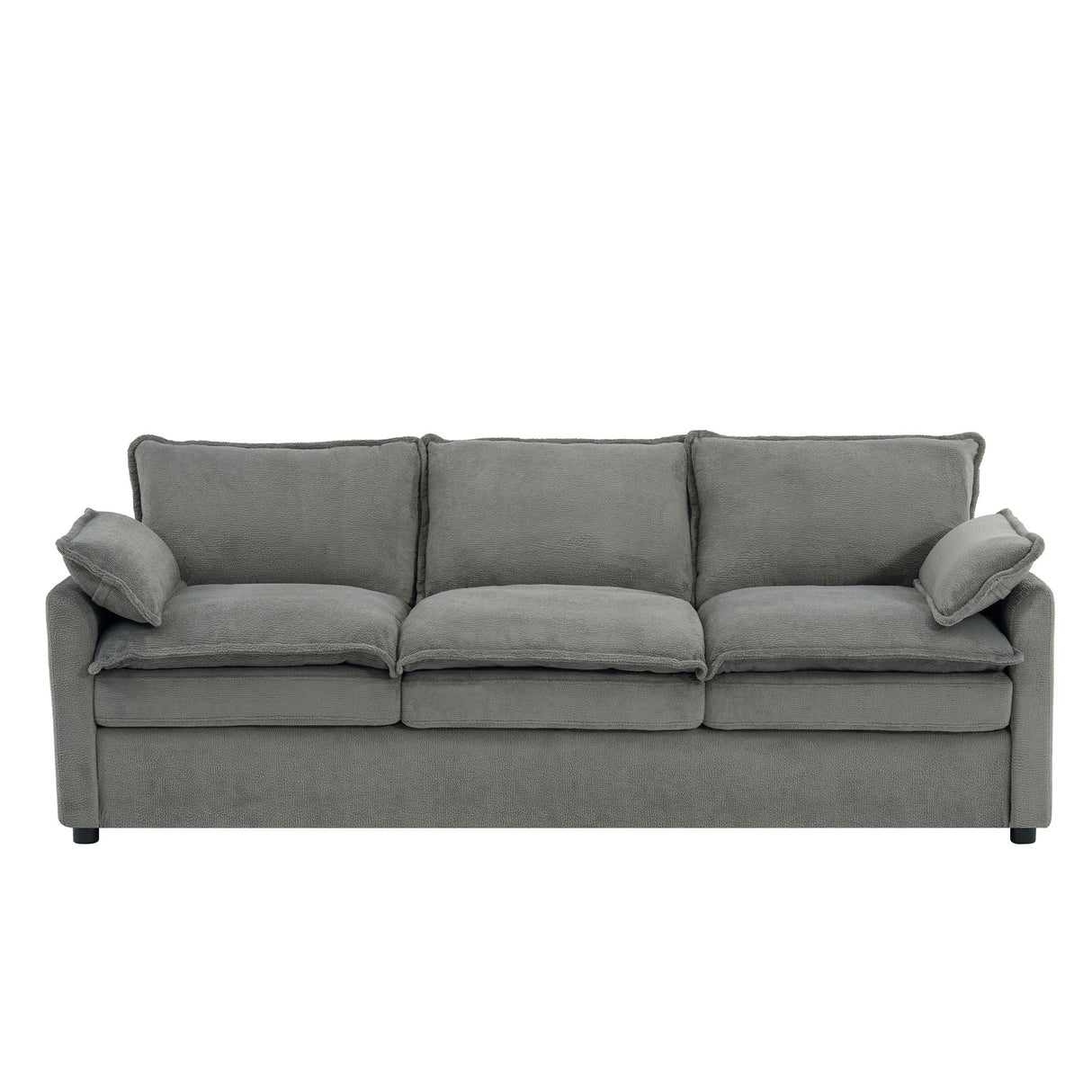 Modern 3 Seater Sofa With Side Storage Pockets For Living Room