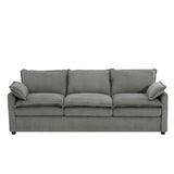 Modern 3 Seater Sofa With Side Storage Pockets For Living Room