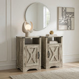 Farmhouse Nightstand, Charging Station & Storage