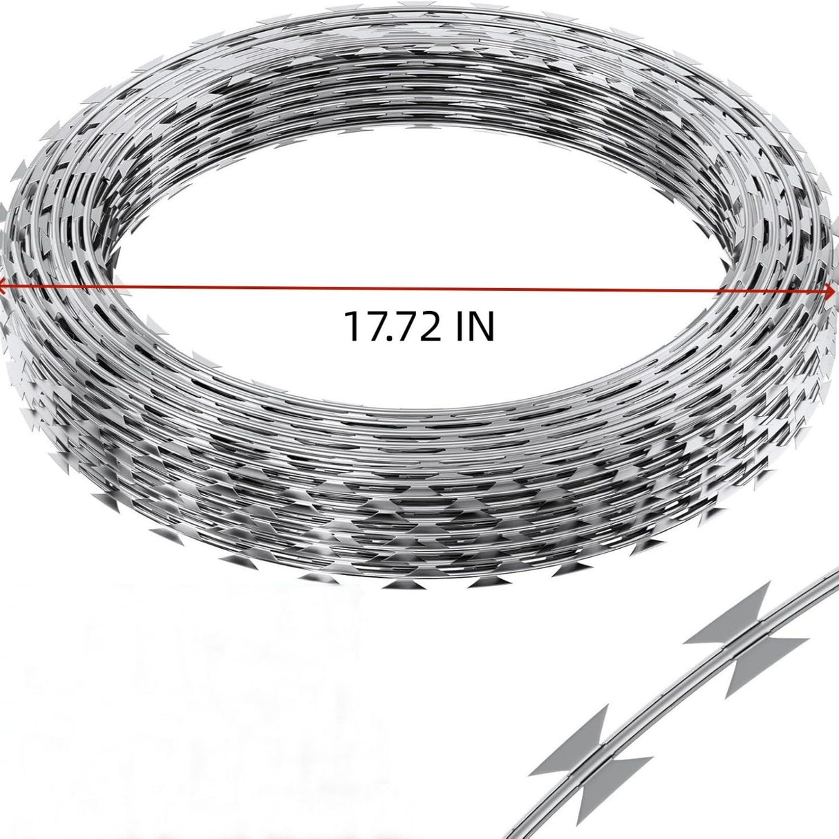 Galvanized Barbed Wire Fence Roll, Security Fencing With Sharp Razor Edges