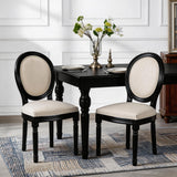 Upholstered & Round Back Dining Chairs (Set of 2)