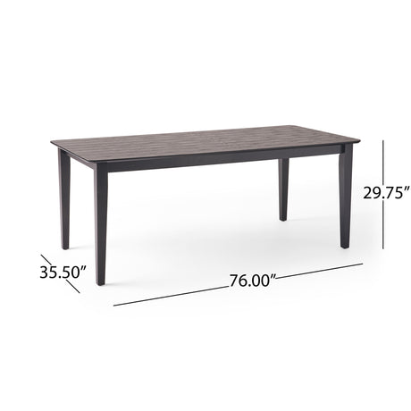 Farmhouse Charm Dining Table With Square Leg