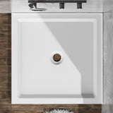 Anti Slip Double Threshold Shower Base - White