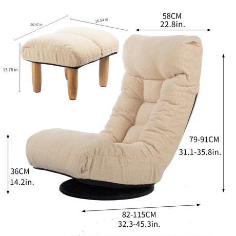 Adjustable Japanese Reclining Floor Chair Sofa With Metal Frame For Living Room