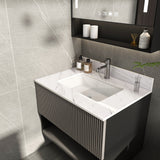 Bianco Carrara Venato Marble Vanity Top With Pre Drilled Faucet Hole And Undermount Sink