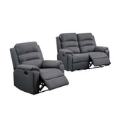 2 Piece Living Room Set With Manual Reclining Loveseat And Recliner