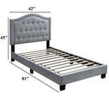 European Style Bed, Button Tufted Headboard