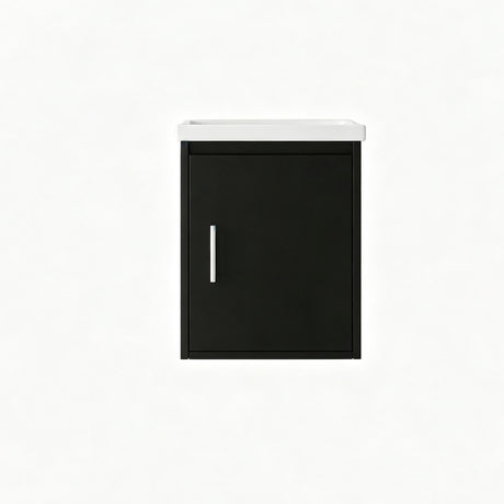 Floating Bathroom Vanity Combo, Wall Mounted Cabinet With Sink & Soft Close Doors For Small Bathrooms