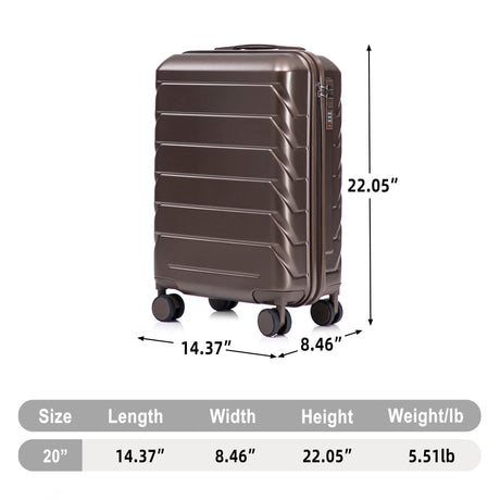 Hard Shell Travel Luggage With Scratch Resistant Surface
